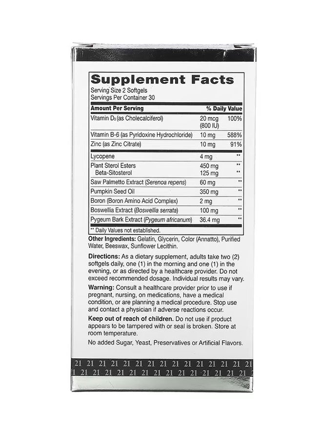 21st Century Prostate Health With Beta-Sitosterol - 60 Softgels - Image 2